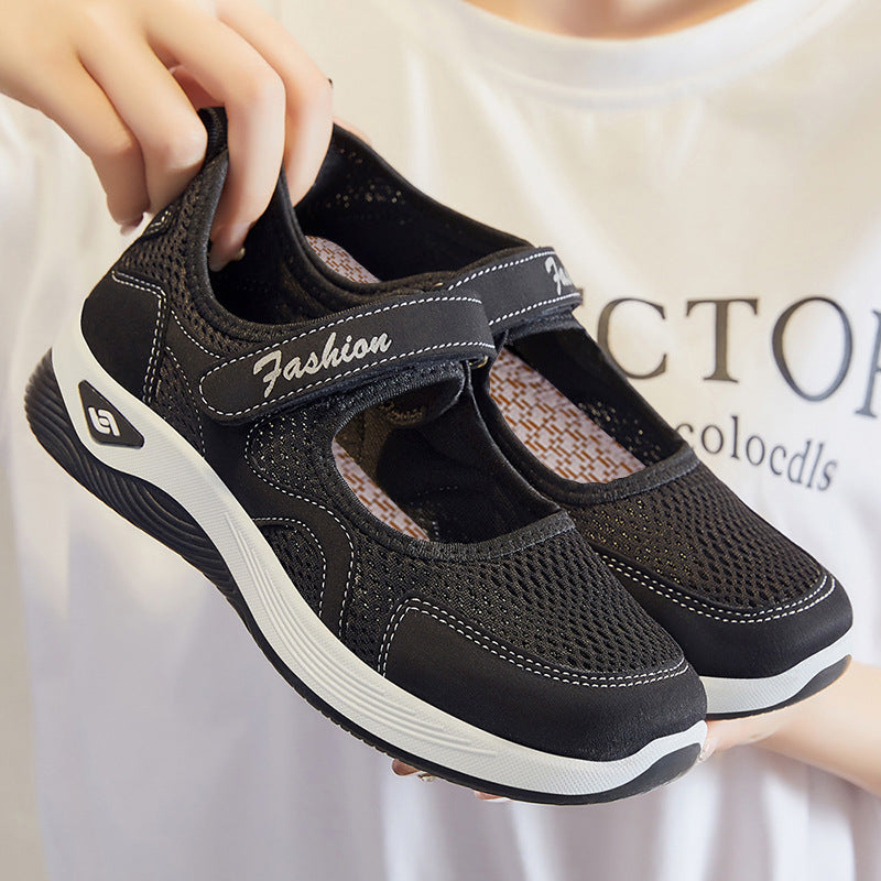 Damen Atmungsaktive Slip-On Schuhe mit verstellbarem Klettverschluss EB