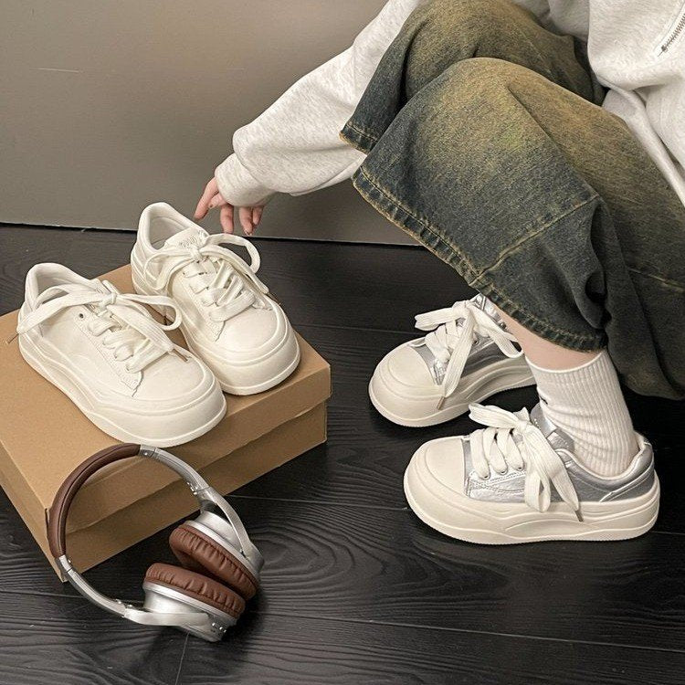 Damen modische Plateau-Sneaker mit ökologischem Obermaterial und komfortabler Dämpfung EB