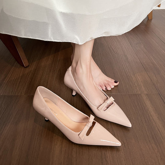 Damen elegante High Heels mit modischem Schleifenakzent EB