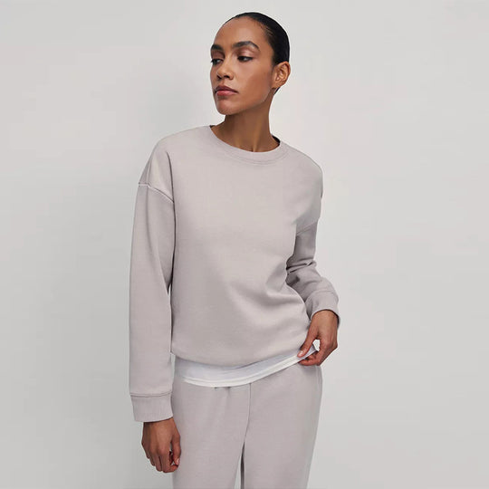 Damen Bequemer Oversized Sweatpullover mit lässigem Schnitt EB
