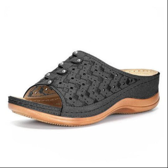 Damen Komfortable Clogs mit modischem Lochmuster EB