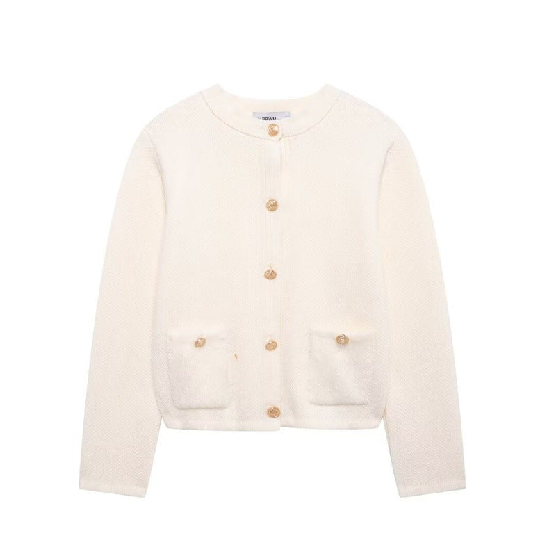 Damen Strickjacke mit eleganten Knopfdetails und praktischen Taschen EB