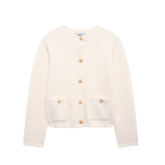 Damen Strickjacke mit eleganten Knopfdetails und praktischen Taschen EB