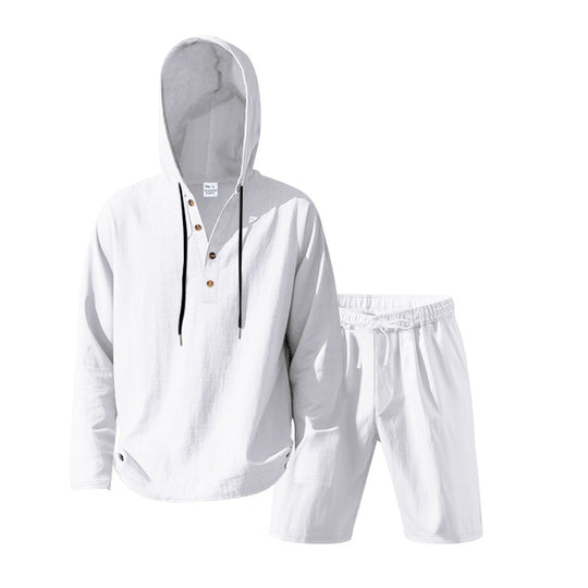 Herren lässiges Set mit Kapuze und Shorts EB