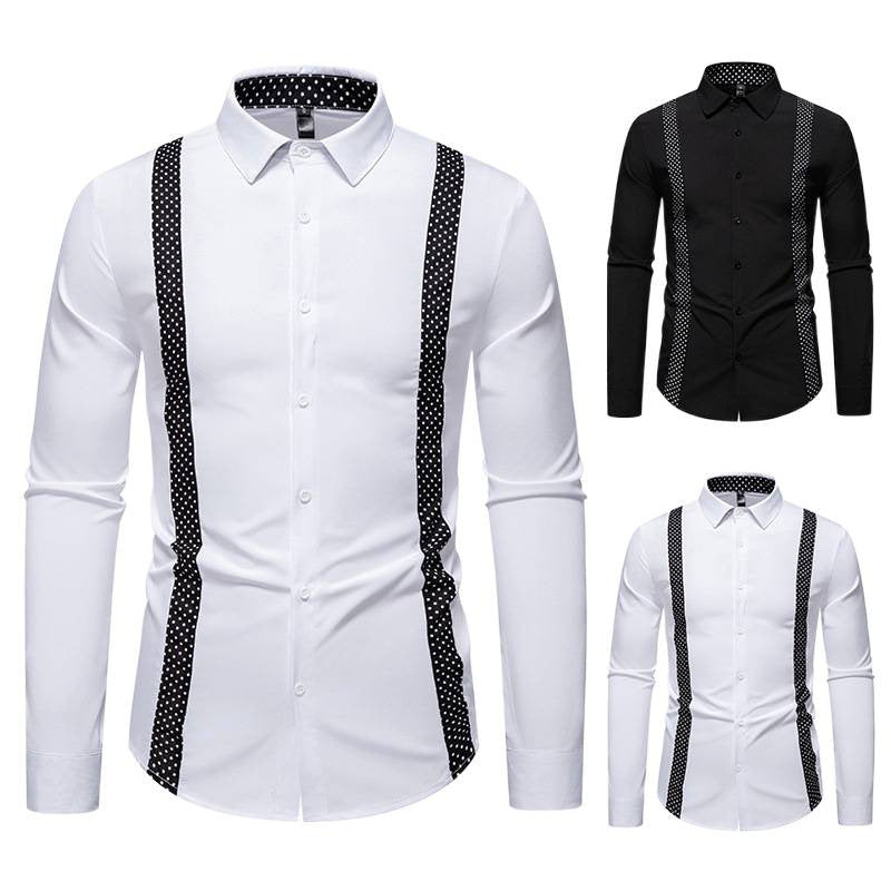 Herren Businesshemd mit Schulterträgern und modernem Design EB