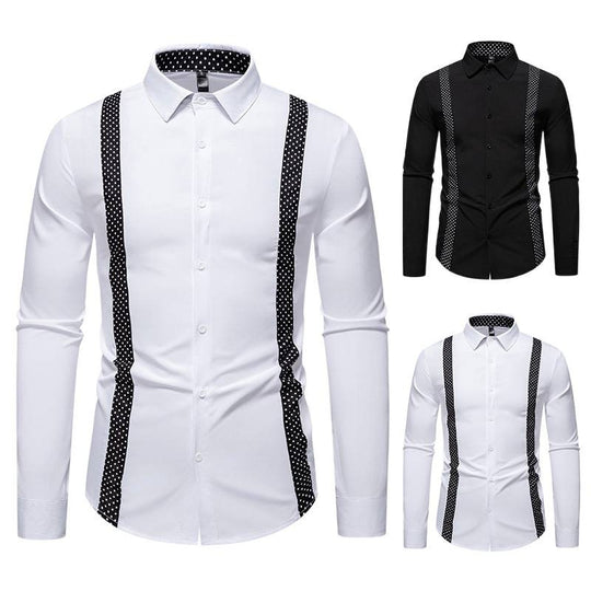 Herren Businesshemd mit Schulterträgern und modernem Design EB
