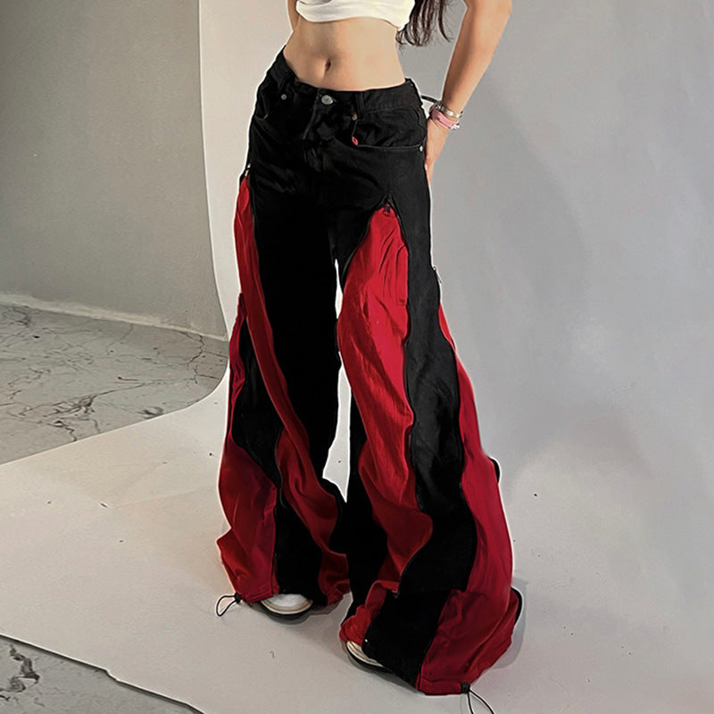 Damen Urban Flared-Hosen mit Kontrastdetails EB