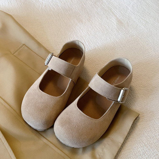 Damen Mary Jane Schuhe mit modischem Riemchen und bequemer Sohle EB