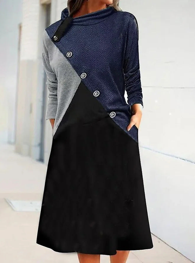 Damen Jumpsuit mit asymmetrischem Design und modischen Knopfdetails EB