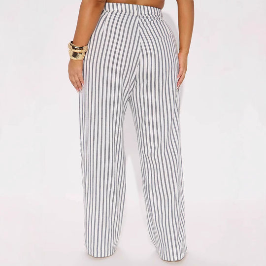 Damen Leichte und luftige Streifenhose EB