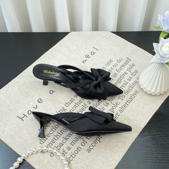 Damen Slingback-Ballerinas mit dekorativem Schleifenakzent EB