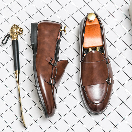 Damen elegante Mokassins mit modischen Schnallen EB