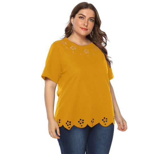 Damen elegantes Oberteil mit dekorativen Blumenstickereien EB