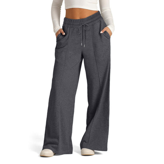 Damen nan weite Sweatpants mit hohem Bund und Tunnelzug EB