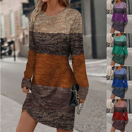 Damen Strickkleid mit modischem Strukturmuster und lässigem Schnitt EB