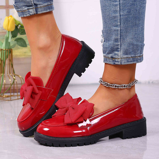 Damen Komfortable Slipper mit modischem Schleifen-Design EB