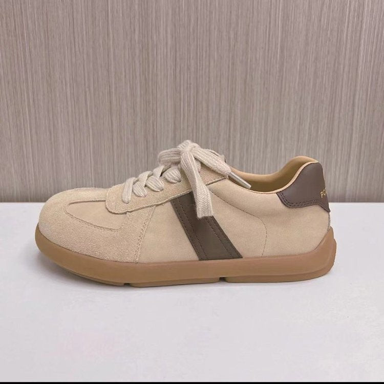 Damen Sneakers aus hochwertigem Wildleder mit modischem Farbakzent EB