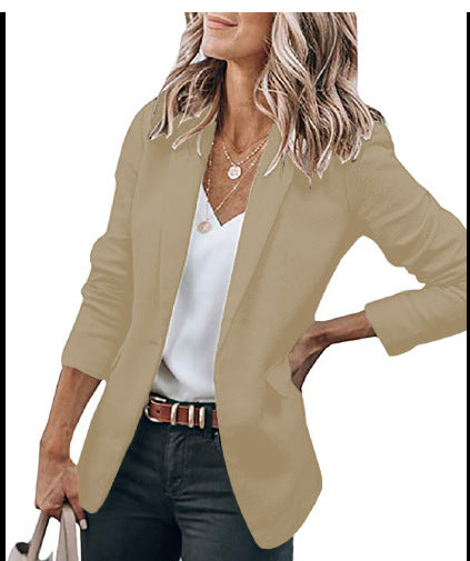 Damen komfortable Blazerjacke mit strukturiertem Design und eleganten Akzenten EB