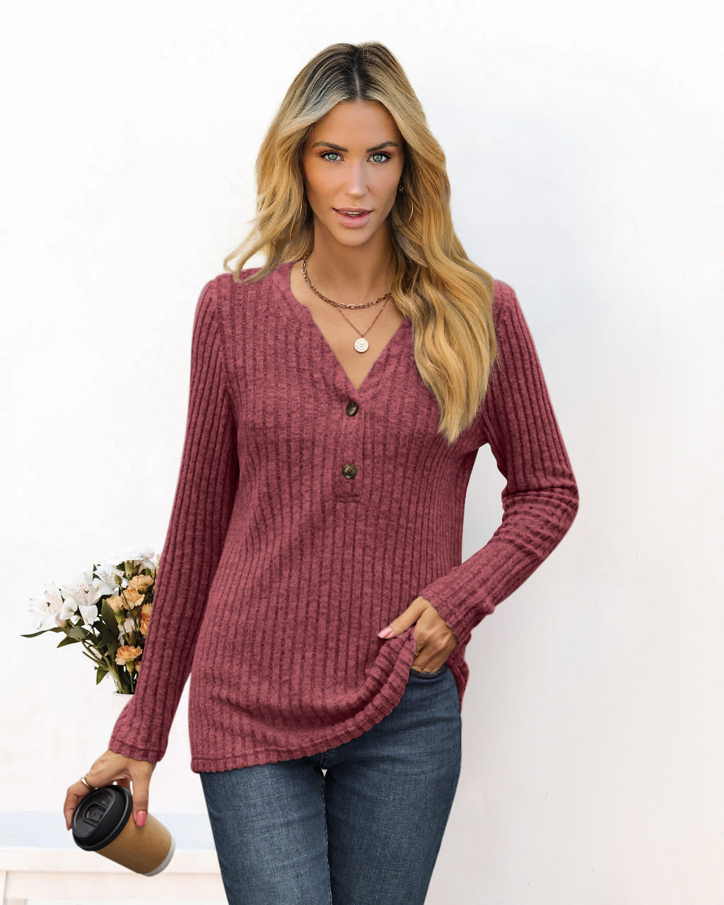 Damen lässiges Langarmshirt EB