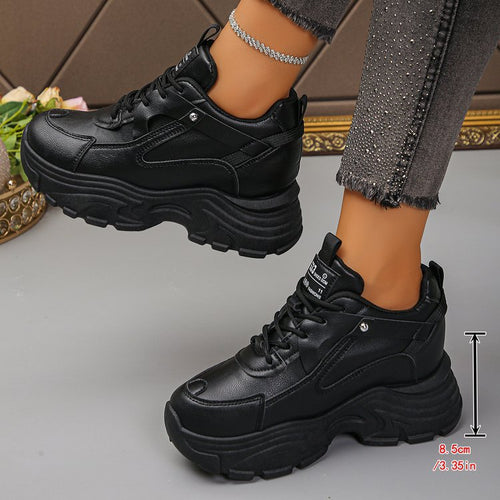 Damen sportliche Sneakers mit dämpfender Sohle und modischem Obermaterial EB