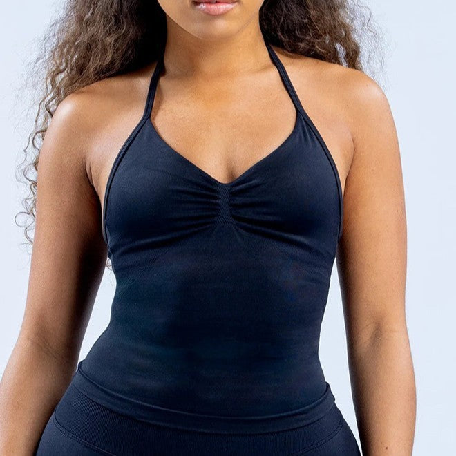 Damen Sportliches Oberteil mit verstellbaren Trägern und raffiniertem Raffungselement EB