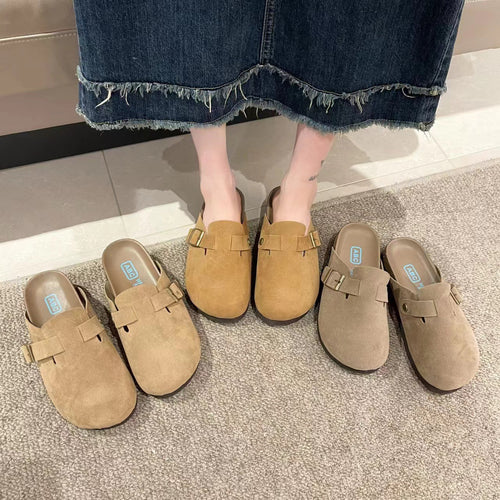 Damen Clogs mit modischen Riemen und rutschfester Sohle EB
