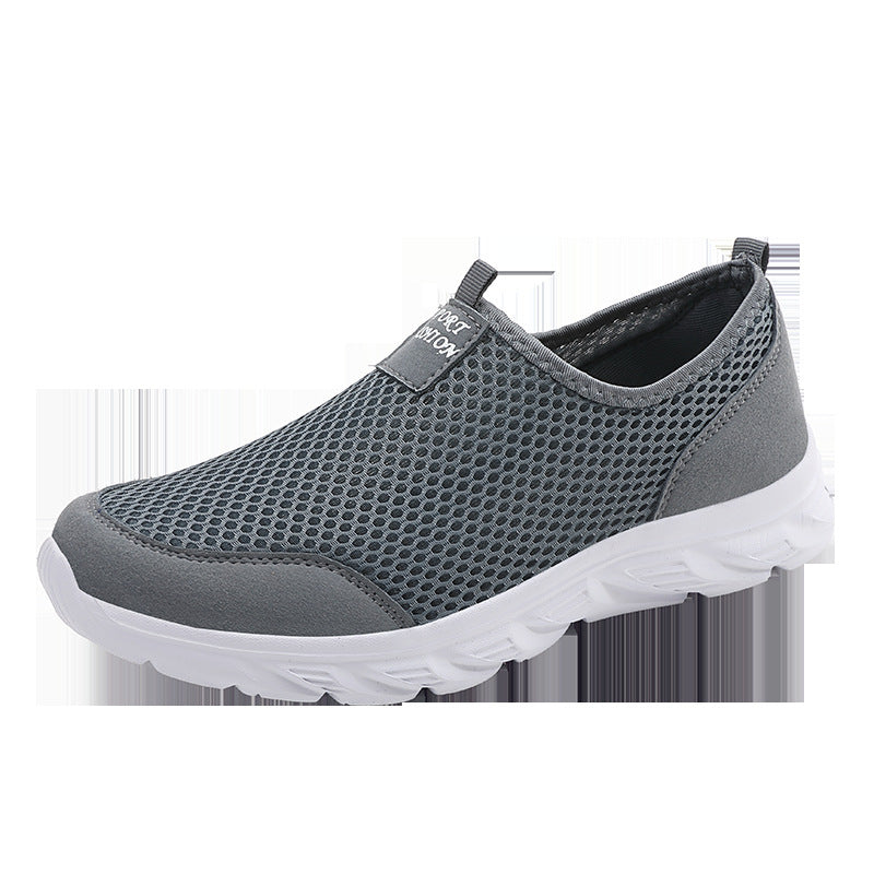 Damen Sportliche Slip-On Sneakers mit atmungsaktiver Mesh-Oberfläche EB