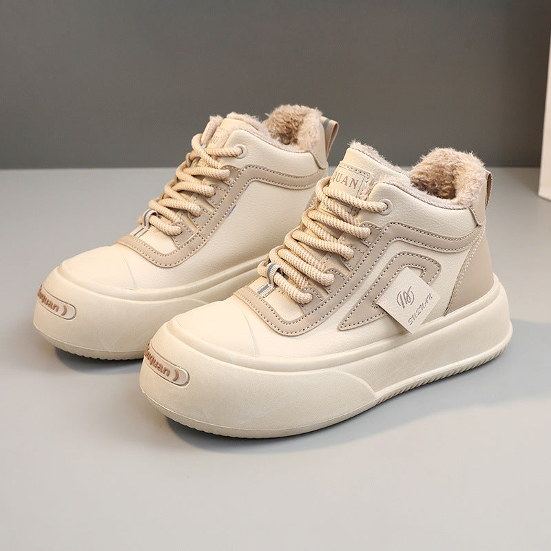 Damen Hohe Winter Sneakers mit kuscheligem Innenfutter und rutschfester Sohle EB