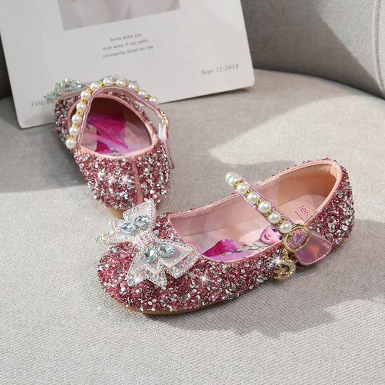 Mädchen Glitzernde Ballerinas mit Perlenakzent EB