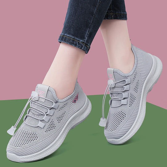 Damen Atmungsaktive Schnür-Sneaker mit flexibler Sohle EB