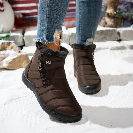 Damen Winterstiefel mit praktischem Reißverschluss und kuscheligem Innenfutter EB