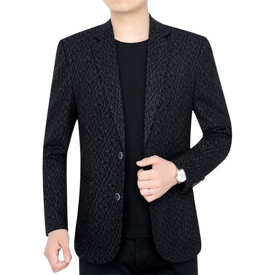 Herren Einreihiges Jacquard-Sakko mit schmaler Silhouette und feiner Struktur EB