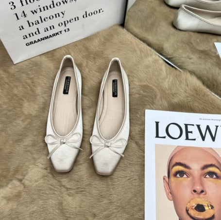Damen Ballerinas mit elegantem Schleifenakzent EB