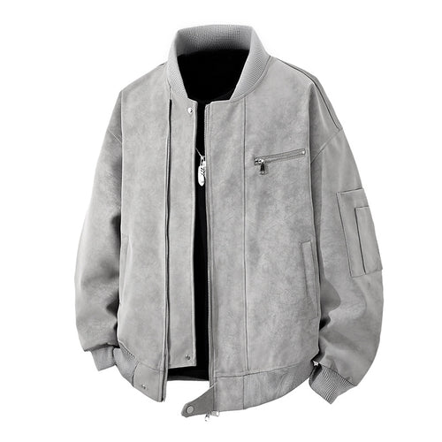 Herren Trendige Bomberjacke im Vintage-Look mit praktischem Reißverschluss und stylischen Details EB