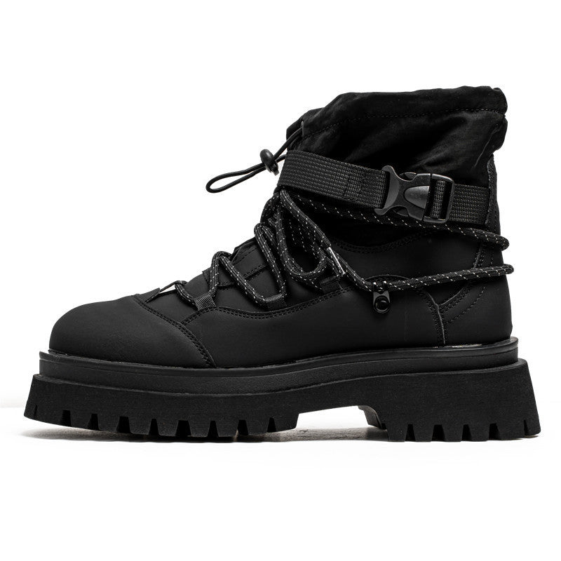 Damen gefütterte Winterstiefel mit rutschfester Profilsohle und verstellbarem Schaft EB