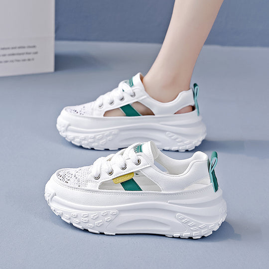 Damen Chunky Sneakers mit luftdurchlässigem Netz-Obermaterial und dämpfender Sohle EB