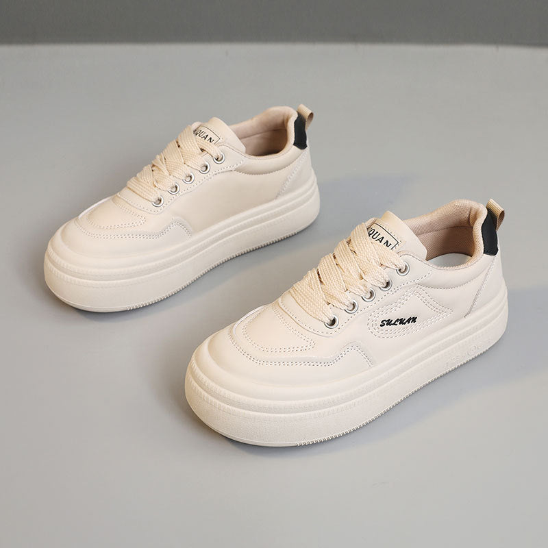 Damen modische Plateau Sneakers mit atmungsaktivem Obermaterial und dämpfendem Fußbett EB
