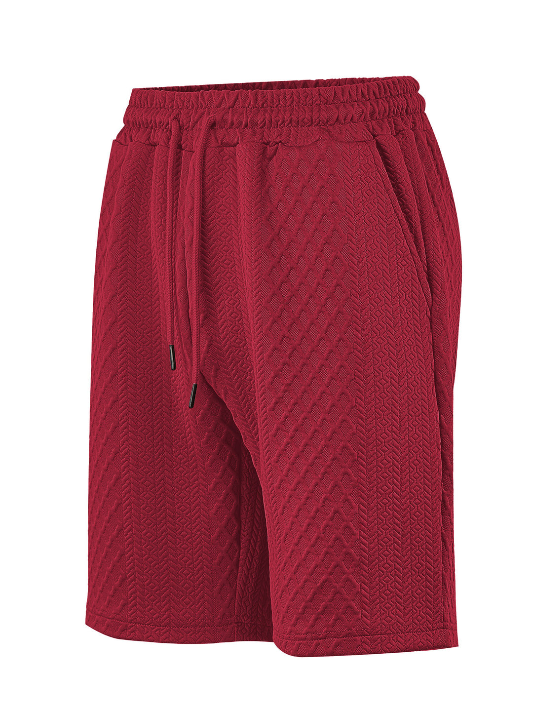 Herren nan strukturierte Lounge-Shorts mit Elastikbund Tunnelzug und seitlichen Eingrifftaschen EB
