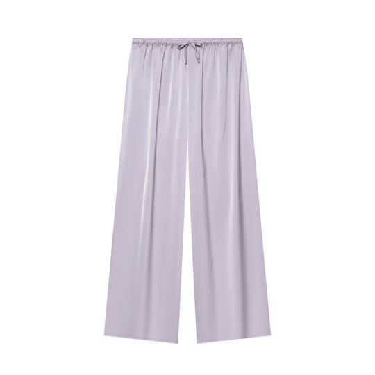 Damen nan luftig-weite Palazzo-Hose mit elastischem Bund und Kordelzug EB