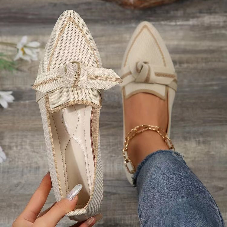 Damen bequeme Slip-On Mokassins mit modischen Details EB