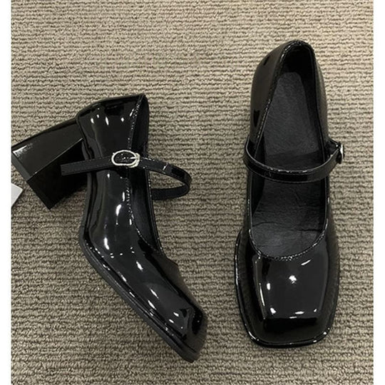 Damen elegante Plateau-Pumps mit modischem Riemchen EB
