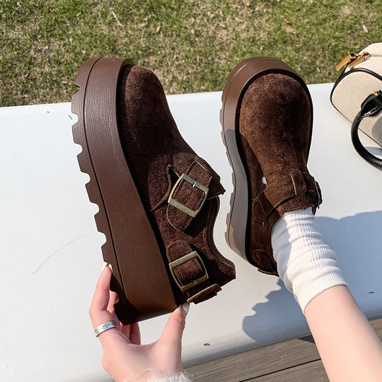 Damen Clogs mit modischem Schnallen-Design und gepolsterter Sohle EB