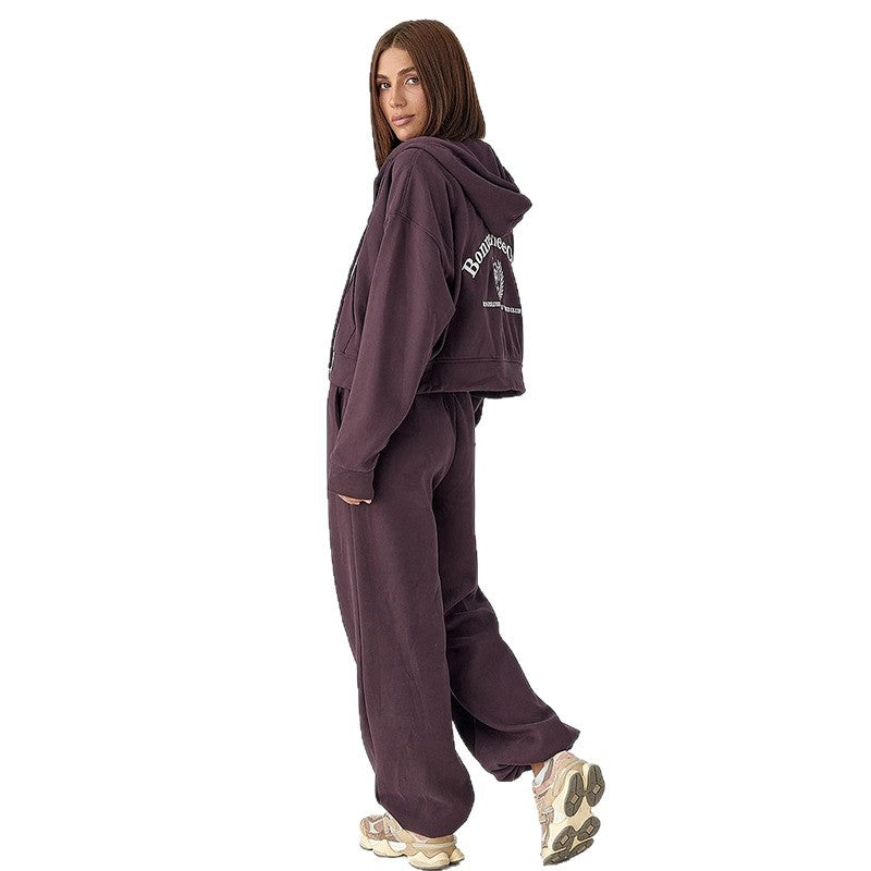 Damen lässiges Sweatshirt- und Jogginghose-Set EB