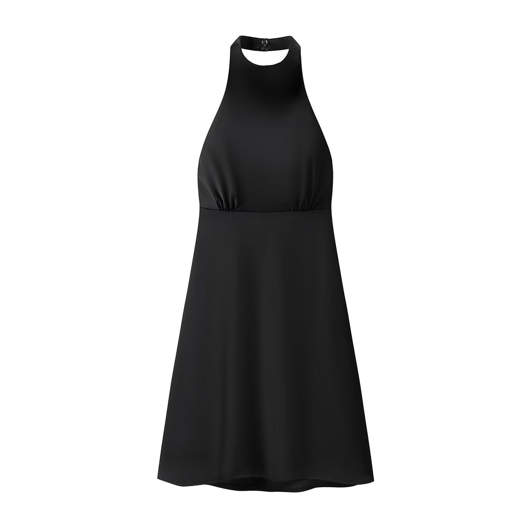 Damen Halterkleid mit schwingendem Rock und elegantem, fließendem Schnitt EB
