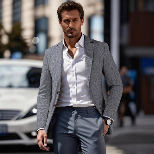 Herren eleganter Business-Anzugblazer mit schmaler Passform EB
