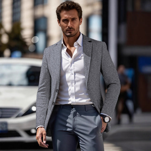 Herren eleganter Business-Anzugblazer mit schmaler Passform EB