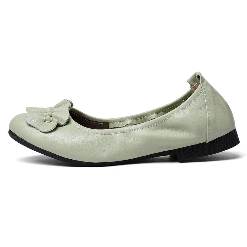 Damen Ballerinas mit dekorativem Schleifenakzent und rutschfester Sohle EB