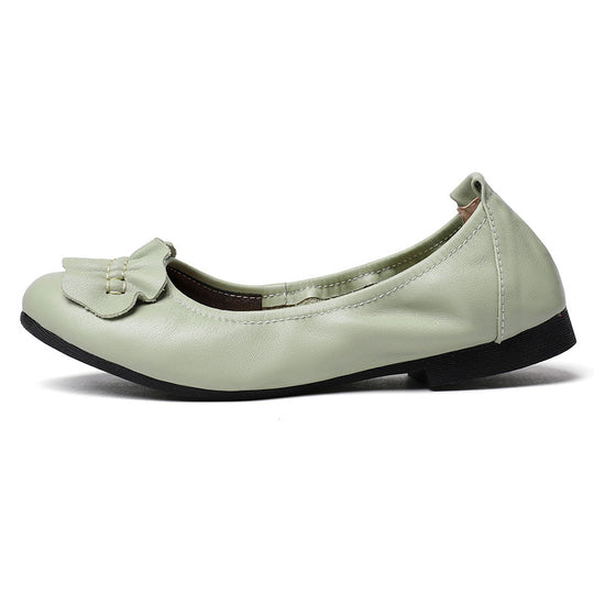 Damen Ballerinas mit dekorativem Schleifenakzent und rutschfester Sohle EB