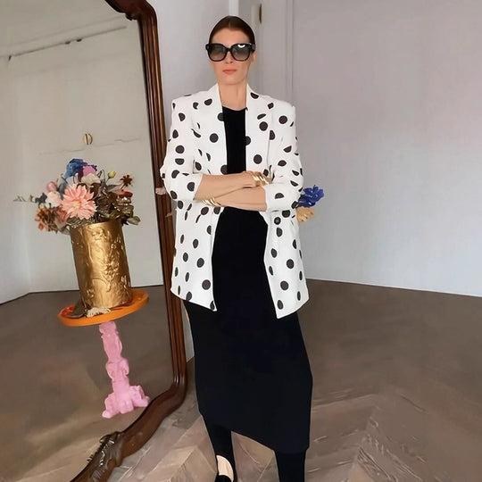 Damen modischer Blazer mit Punkten EB