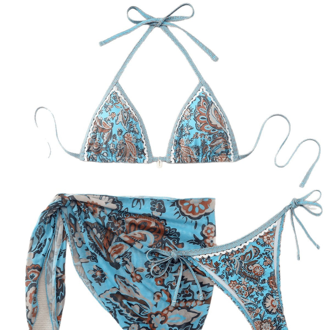 Damen Triangel-Bikini-Set mit voluminösen Rüschen EB